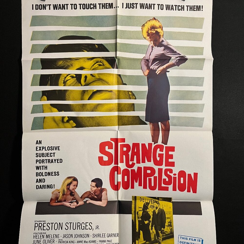 Strange Compulsion 1964 One Sheet Movie Poster Preston Sturges, Sexploitation